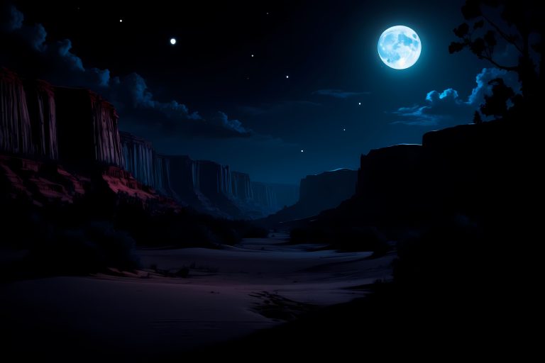 a moonlit night paragraph